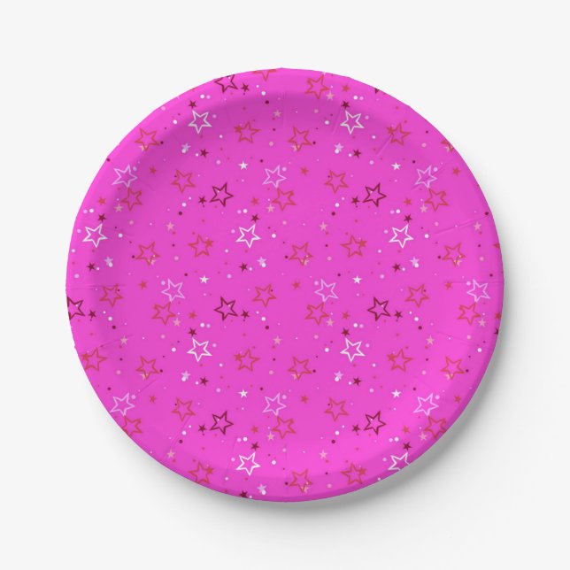 Stars pattern paper plate (Front)