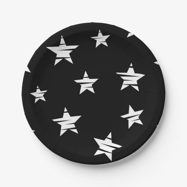 Stars pattern paper plate (Front)