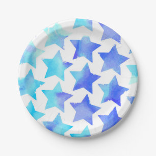 Stars pattern paper plate