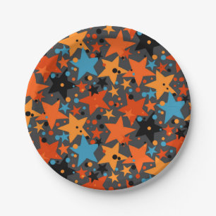 Stars pattern paper plate