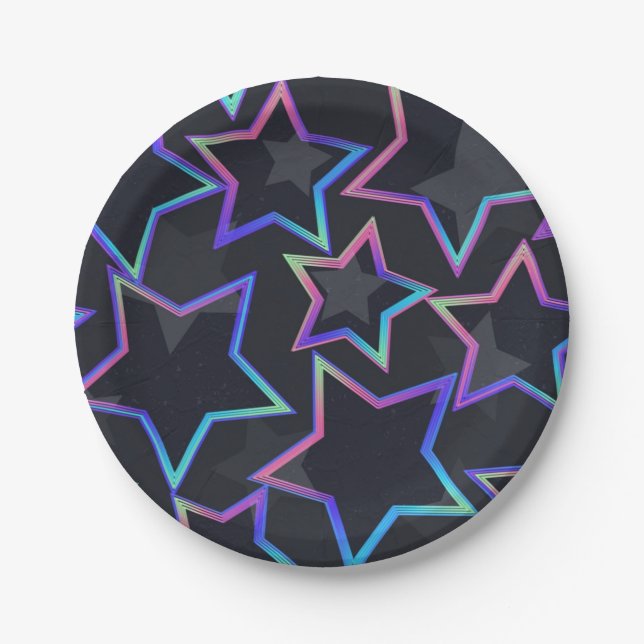 Stars pattern paper plate (Front)