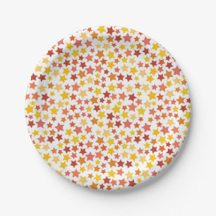 Stars pattern paper plate