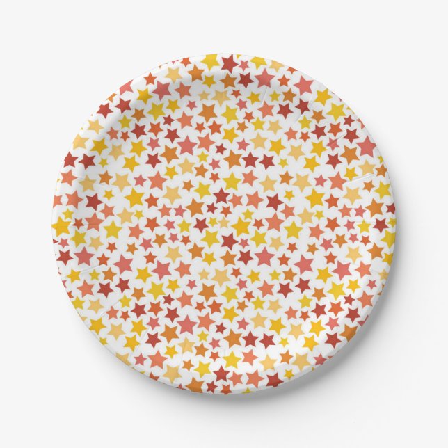 Stars pattern paper plate (Front)