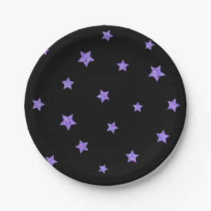 Stars pattern paper plate