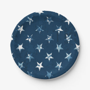 Stars pattern paper plate