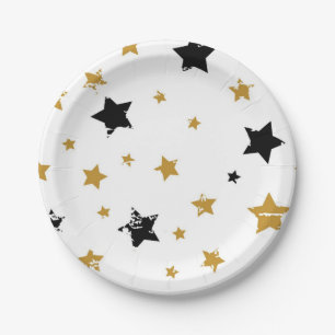 Stars pattern paper plate