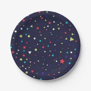 Stars pattern paper plate