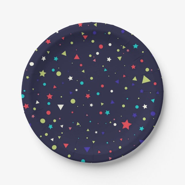 Stars pattern paper plate (Front)