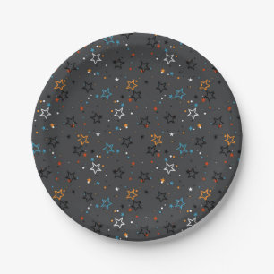 Stars pattern paper plate