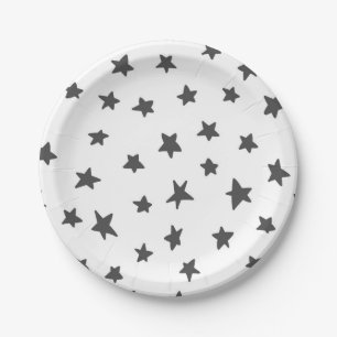 Stars pattern paper plate