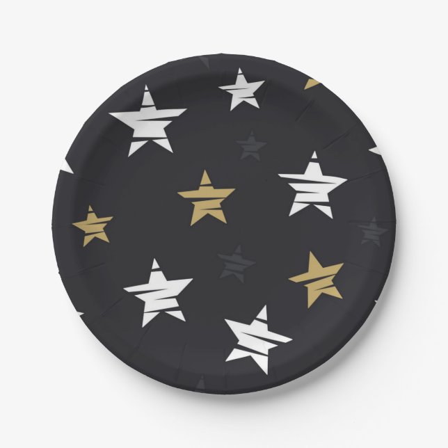 Stars pattern paper plate (Front)