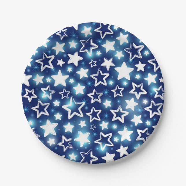 Stars pattern paper plate (Front)