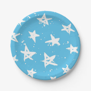 Stars pattern paper plate