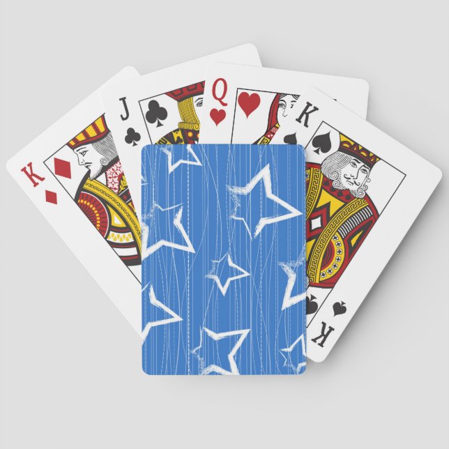 Stars pattern playing cards (Back)