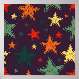 Stars pattern poster