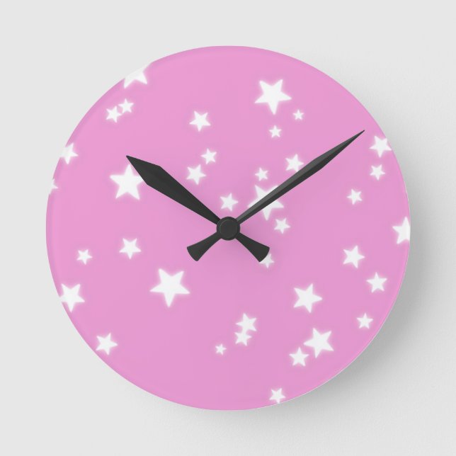 Stars Pattern Round Clock (Front)