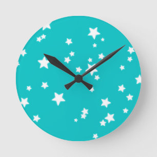 Stars Pattern Round Clock