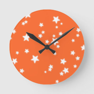 Stars Pattern Round Clock