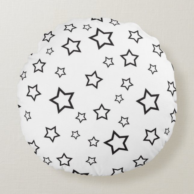 Stars pattern round cushion (Front)