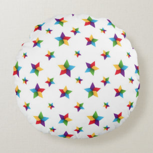 Stars pattern round cushion