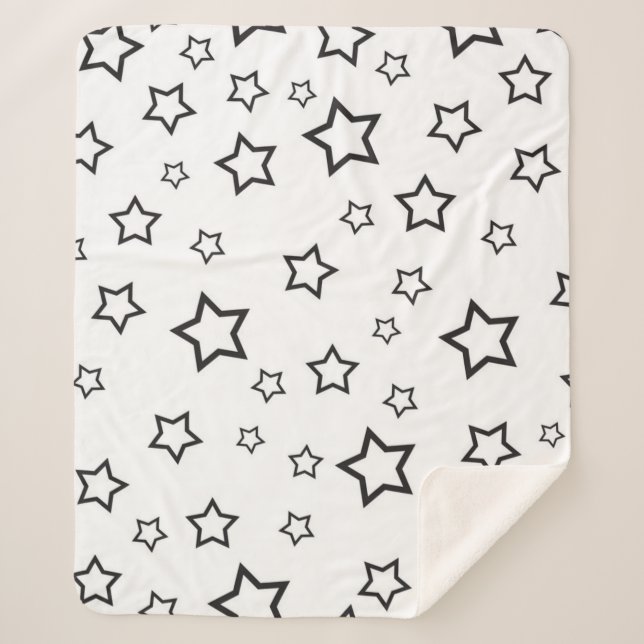 Stars pattern sherpa blanket (Front)