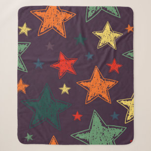Stars pattern sherpa blanket