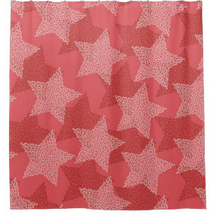 Stars pattern shower curtain