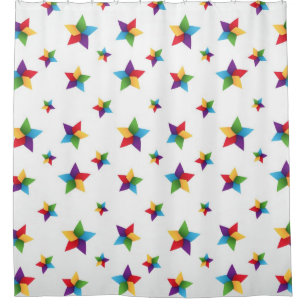 Stars pattern shower curtain