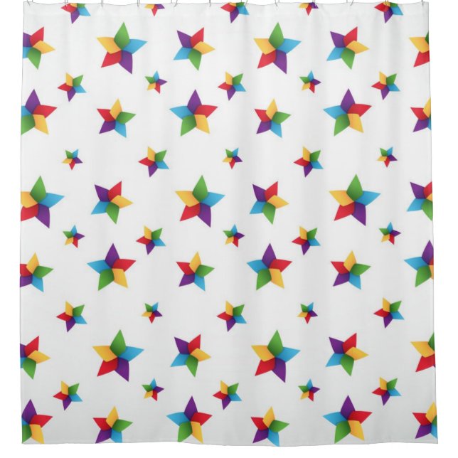 Stars pattern shower curtain (Front)