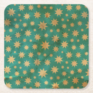 Stars pattern square paper coaster