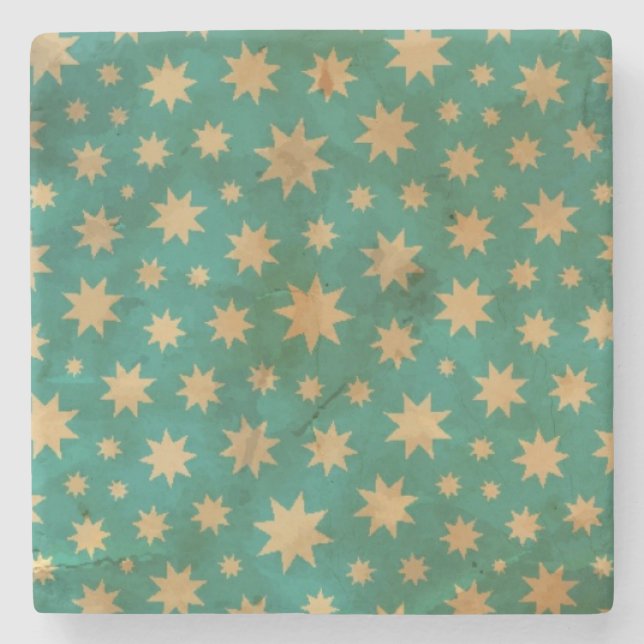 Stars pattern stone coaster (Front)