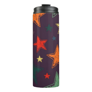 Stars pattern thermal tumbler