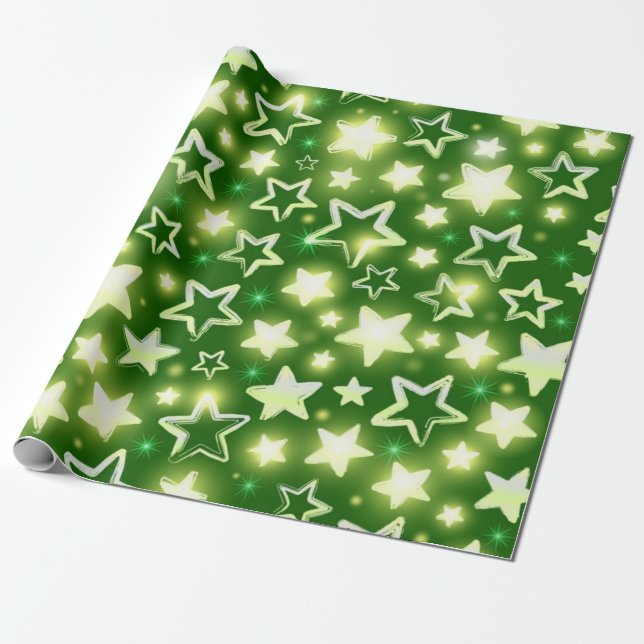 Stars pattern wrapping paper (Unrolled)