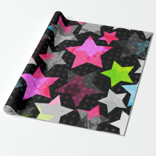 Stars pattern wrapping paper