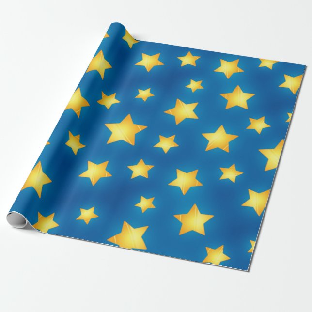 Stars pattern wrapping paper (Unrolled)