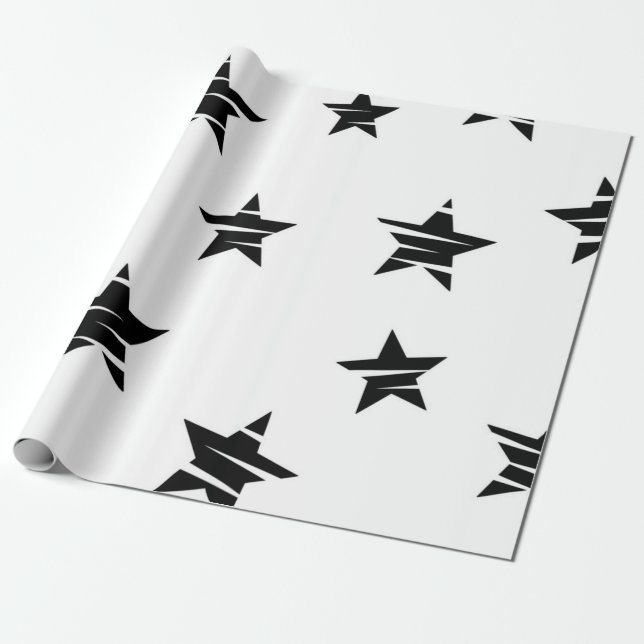 Stars pattern wrapping paper (Unrolled)