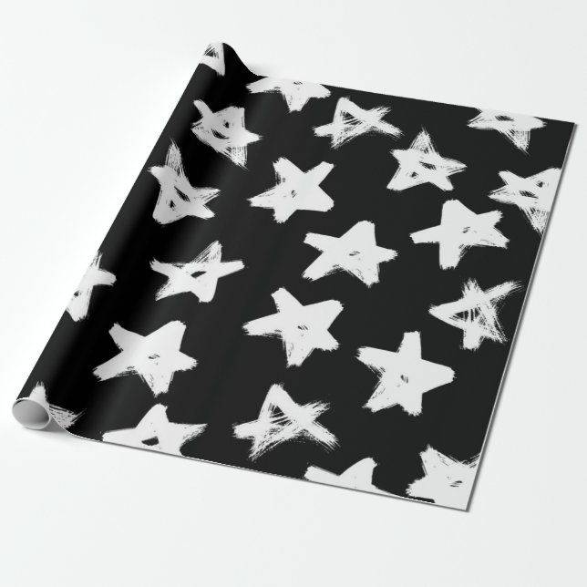 Stars pattern wrapping paper (Unrolled)