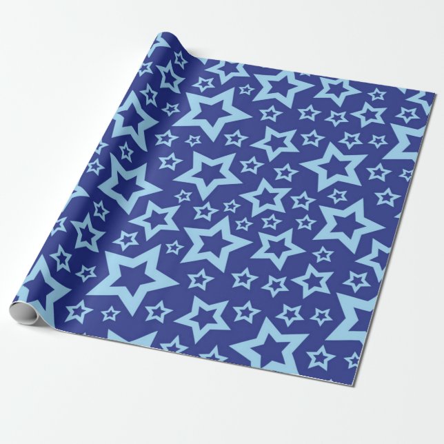Stars pattern wrapping paper (Unrolled)