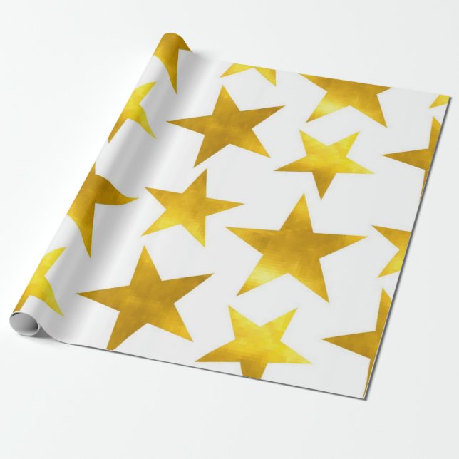 Stars pattern wrapping paper (Unrolled)