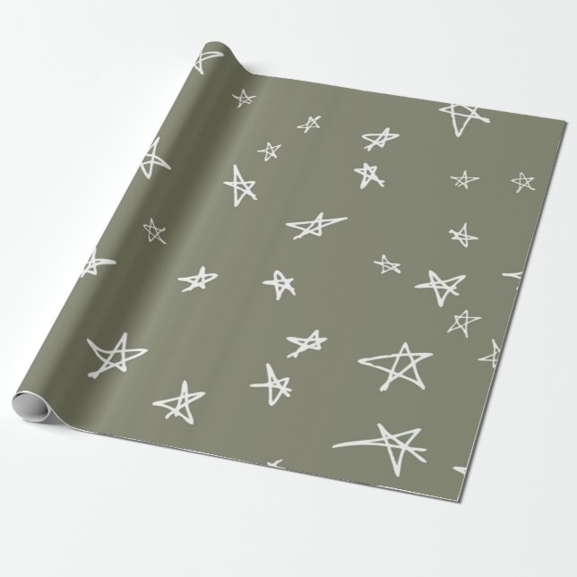 Stars pattern wrapping paper (Unrolled)