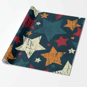 Stars pattern wrapping paper