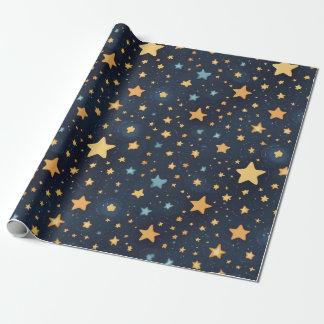 Stars pattern wrapping paper