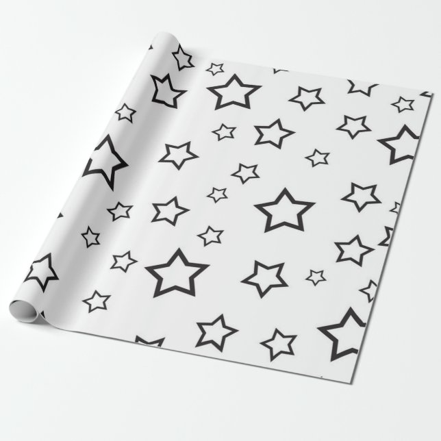 Stars pattern wrapping paper (Unrolled)