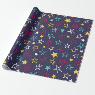 Stars pattern wrapping paper