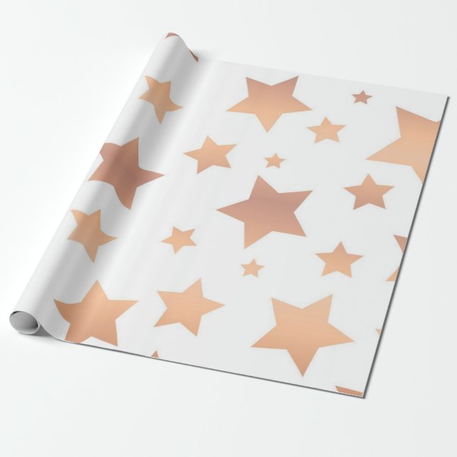 Stars pattern wrapping paper (Unrolled)