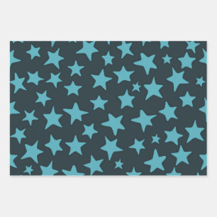 Stars pattern wrapping paper sheet