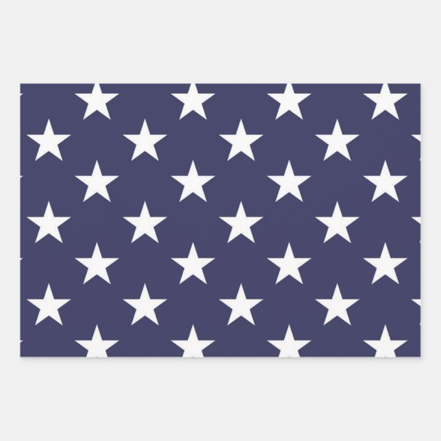 Stars pattern wrapping paper sheet (Front)