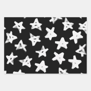 Stars pattern wrapping paper sheet