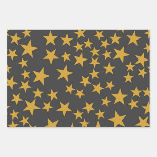 Stars pattern wrapping paper sheet
