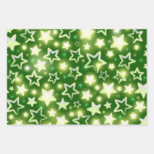 Stars pattern wrapping paper sheet